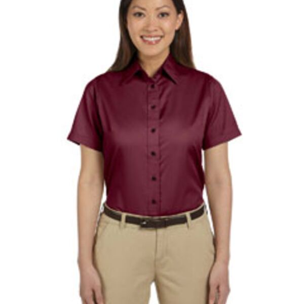 Ladies' Easy Blend™ Short-Sleeve Twill Shirt with Stain-Release Thumbnail